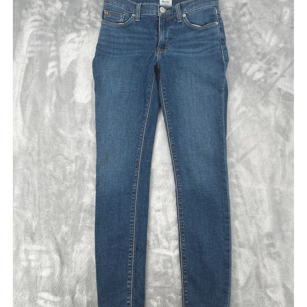 Hudson Krista Super Skinny Jeans Blue Medium Wash Womens Size 27 Mid Rise Denim